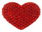 EMEGCY Broche en forme de cœur rouge avec strass et base en cuivre, Cuivre, Base