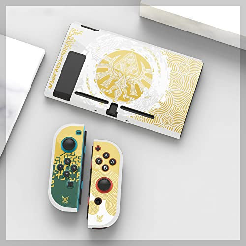 ENFILY Stoßfeste Tränen des Königreichs Dockable Cover Hülle kompatibel mit Nintendo Switch, langlebige kratzfeste Schale für Joycon, Silikon Schutzhülle Skin Set