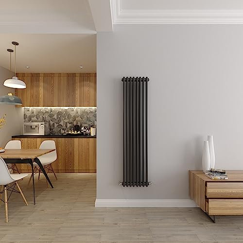 2 Column Vertical Radiator Cast Iron Style Central Heating Anthracite/Grey radiators 1500x380mm Perfect for Kithcen, Living Room, Bathroom