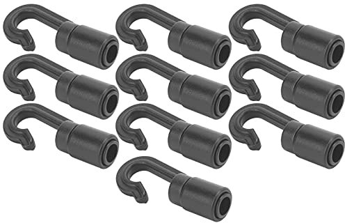 10x Kunststoffhaken Karabinerhaken Plastikhaken Seilhaken für 8mm Expanderseile Gummiseil Planenseil Garten Zelt Planen Haken für Bungee-Gummiseile für Kajaks und Kanus
