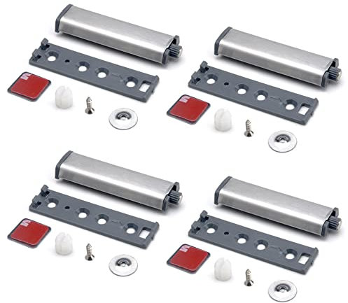Push to Open Door Catches Cupboard Magnetic Push Catch Latch Release for Kitchen Closet Door Closing Cabinet Push Open Touch Push Close Drawer Opener Wardrobe Closure Closer(4 PCS)