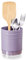 Porte-ustensiles de Cuisine en Plastique Rond égouttoir à Couverts égouttoir avec Compartiments, évier, Organisateur de Comptoir pour Fourchettes, Cuillères, Baguettes(Violet)