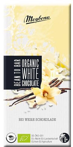 Meybona Bio Weiße Schokolade | Kakao 35% | Manufaktur aus Deutschland | Bean to Bar | Premium Schokoladen Geschenk 10 x 100g Großpackung