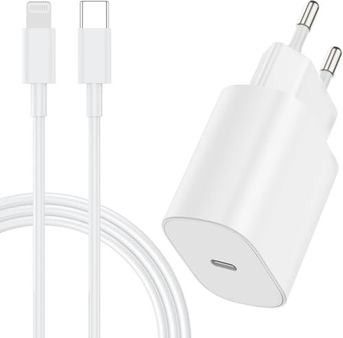 Schnellladegerät,20W USB C Ladegerät mit Ladekabel 3M Original,Type C Ladestecker,Power Adapter Netzteil mit Long 10ft Lightning Kabel für Apple iPhone 13/12/11/14 Pro Max/X/XR/XS/8/ Mini/iPad