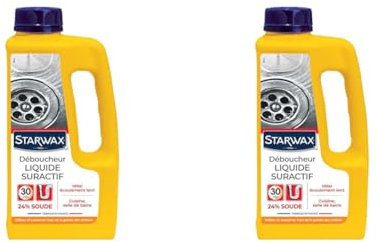 STARWAX Déboucheur Liquide pour Canalisations - 1L (Lot de 2)