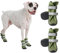 Spark Paws Wasserabweisende Hundeschuhe für mittelgroße und große Hunde, rutschfeste reflektierende Hundestiefel für Regen, Schnee, Wandern, 4er-Set - Green, D