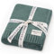 Bleu La La Bio Decke für Babys - 100% Luxuriöse Bio-Baumwollstrick, warme gemütliche Kuscheldecke für Kinderwagen und Wiege, geeignet für Neugeborene, Säuglinge und Kleinkinder (Huntergrün)