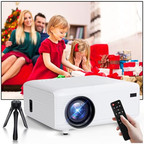 2024 Newest Projector with Wifi Bluetooth, 15000lux 800ANSI Native 1080P Bluetooth Mini Projector For Outdoor Home Movie 300, Compatible with Iphone Android / Ipad/ Laptop/ TV Stick