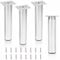 4Pcs Adjustable Furniture Legs Silver Metal Sofa feet Aluminum Alloy Couch Legs Wardrobe Foot Bed Feet Furniture Replacement Legs (Silver, 20cm)