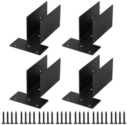 Sileduove Lot de 4 supports de base pour pergola en bois robuste 2 x 4 - Support de montage latéral supérieur - Kit de bois pour tonnelle