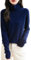 Chanyarn Femme 100% Lain Merino sans Couture Pull 2025 Automne Hiver Col Roulé Manches Longues Tricoté Pull (Navy Blue,L)
