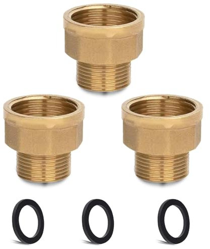 3 Pezzi Adattatore per Rubinetto, CNYMANY Femmina G1 a,aschio G3/4, adattatore per aeratore da cucina adattatore per rubinetto del lavandino collegamento tubo da giardino filtro dell'acqua