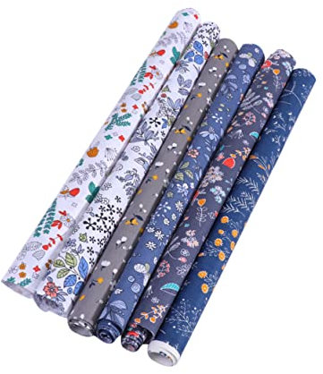 HOODANCOS 6stücke Teiliges Handgefertigter Baumwoll-patchworkstoff Atmungsaktive Druckdesigns Für -projekte Babybekleidung Decken Und Mehr Reine Baumwolle