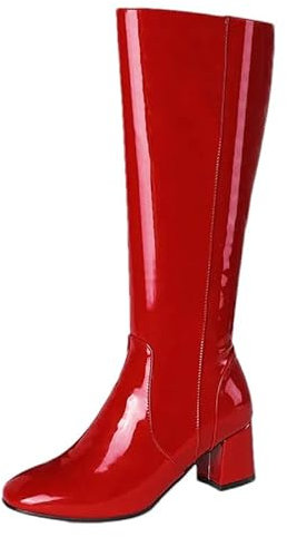 Hgvcfcv Stivali da donna con cerniera scarpe sexy coscia tacchi alti, 15, 40.5 EU