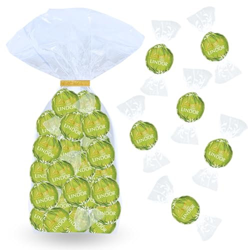LINDT | Sachet de 40 chocolats LINDOR Lait Pistache | 500 g de Pur Bonheur Prêt à Offrir