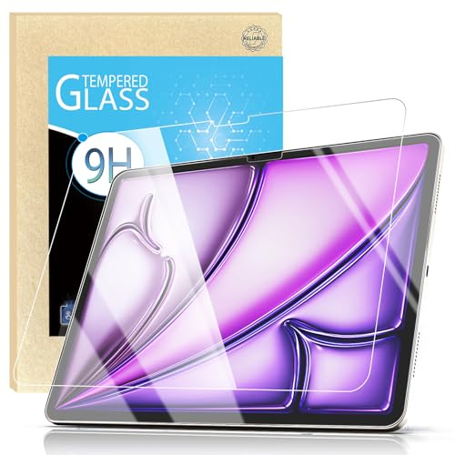 SENCADI Screen Protector for iPad Air 13 Inch M4 2026 M3 2025 M2 2024, 2 Packs Tempered Glass Film, iPad Air 13 9H Protective Film, Scratch Resistant, HD Clear