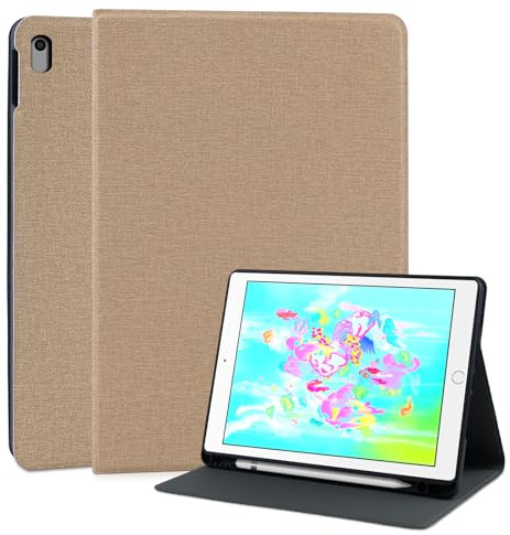 LSPCASA Funda para iPad de 9,7 pulgadas 6ª generación 2018/5ª generación 2017 A1954 A1893 A1823 A1822 ultrafina de piel sintética con soporte para lápiz y función atril funda para tablet iPad 9.7