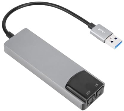 Plyisty 7.1 Scheda Audio Surround USB, 5.1 Scheda Esterna con Audio Digitale SPDIF, per PC per Laptop