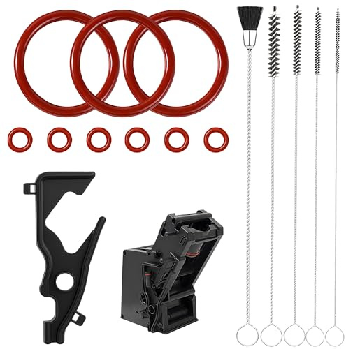 Glamifyr 9 × O-Ringe Dichtungssatz,für Siemens EQ5 EQ6 EQ7 EQ8 Bosch Vero Neff Gaggenau Kaffeevollautomat,5 Bürsten,Hitzebeständige Silikon-Formdichtung & O-Ringe Dichtungsring Set