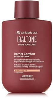 Cantabria Labs Iraltone Barrier Comfort Shampoo – 250 ml – mildes Shampoo stärkt die Barrierefunktion, verbessert die Haarkraft und Ausdauer – mit Niacinamid und MetforHair-Technologie