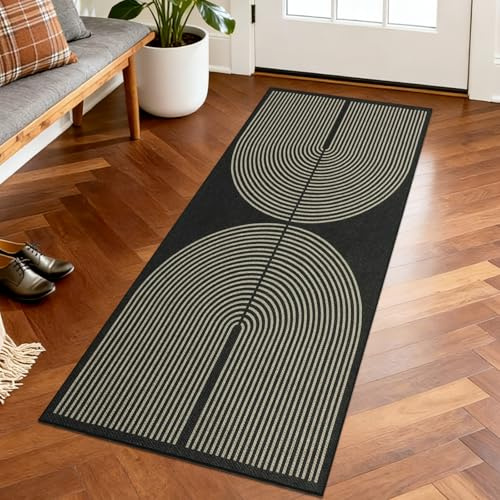 TUKDAK Weben Teppich Läufer Flur rutschfest 50x150cm, Waschbar Küchenteppich, Flurläufer Modern, Teppichläufer, Küchenläufer, Flur Teppich, Flurteppich für Küche, Eingang, Wohnzimmer, Korridor