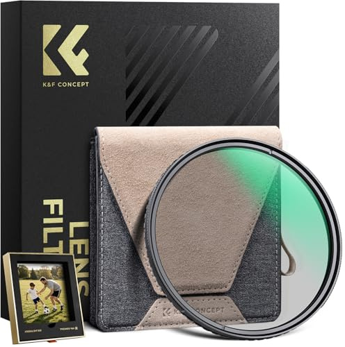 K&F CONCEPT 82mm Polarising Filter, True Color Ultra-HD 0.1% Low Reflection | Circular Polarizing CPL Slim Brass Frame, for Long Telephoto Lenses Wildlife & Sport Photography Nano-X PRO Series FC901