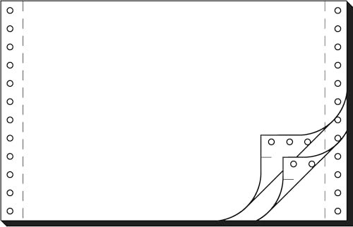 SIGEL 36243 Endlospapier 6 Zoll x 240 mm (A5 quer), 56/53/57 g, 1200 Sätze LP, SD, 3fach, Druckerpapier