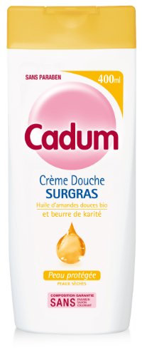 Cadum - Duschcreme, Surfett, Bio-Mandelöl und Sheabutter, 400 ml, 2 Stück