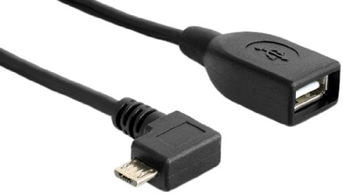 DeLock Kabel USB Micro-B St 90G gew. > USB-A Bu OTG 50 cm