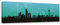 Kunstbruder Kunstdruck Wandbild Skyline Düsseldorf Türkis Bild auf Leinwand (div. Größen) Bild fertig auf Keilrahmen ! Graffiti Like Banksy Art Gemälde Leinwandbild Bilder (30x90cm)