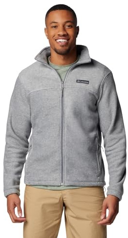 Columbia Men's Steens Mountain Full Zip 2.0 Soft Fleece Jacket, Light Grey Heather, X-Large