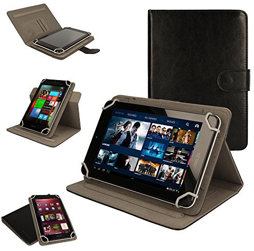 TECHGEAR® [Cosmic (8) Étui Universel pour Tablettes Dell Venue 8 & Venue 8 Pro - 360 Degrés de Rotation, Housse Amovible avec Stand de Visualisation (NOIR)