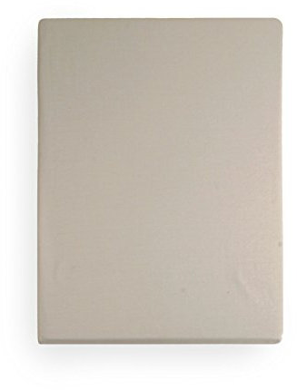 fleuresse 1119 XXL Jersey Stretch Spannbetttuch (96% Baumwolle, 4% Elasthan), mit Rumdumgummizug, Ökotex 100, für Matratzen bis 40 cm Höhe, 90 x 190-100 x 220 cm, Porzellan
