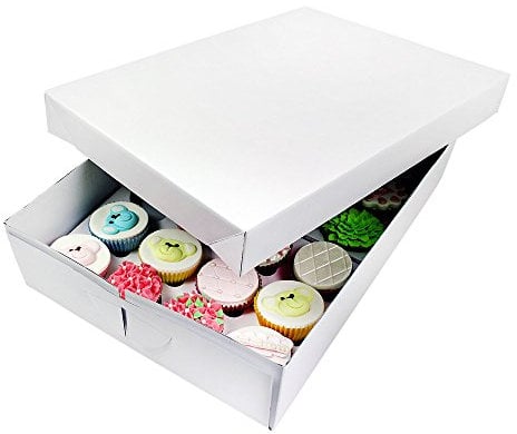 PME Cupcake Boîte pour 24 Gâteaux, Blanc