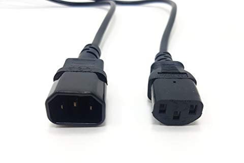 MainCore 1m C14 to C13 Power Extension Cable (Kettle) IEC Male to Female PDU UPS Lead Cord (1m)
