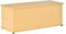 HOMCOM Baúl de Almacenamiento de Madera Taburete para Almacenaje con Tapa para Dormitorio Salón Carga Max. 120 kg 100x40x40 cm Natural