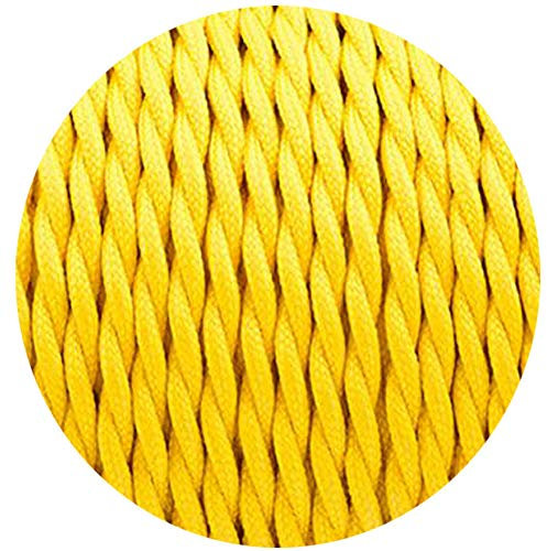 Italian Coloured 10 Meter Vintage 3 Core Twisted Electric Cable Fabric Covered Wire Italian Braided 0.75 mm Electrical Cable Flexible Wire for Lighting Other Appliances