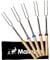 MalloMe Bastoncini per arrostire Marshmallow - Spiedini Smores per Kit braciere - Accessori da Campeggio per Hot Dog Campfire Marshmellow Forchetta Lunga 32 Pollici - Confezione da 5