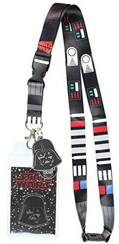Star Wars Darth Vader ID Lanyard porte-badge avec pendentif en caoutchouc 1,5