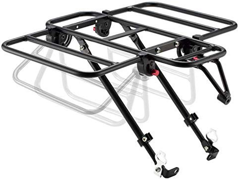 Vincita Porte-Bagages Avant pour vélo, avec Aile Extensible pour Tailles de Cadres de 26 à 29, Noir, r, Charge maximale 22 LB - Porte-Bagages pour vélo