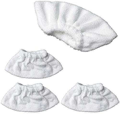 Microfibra per scopa a vapore, accessori per l'ugello, set di panni in spugna, rivestimento in spugna di cotone compatibile con la maggior parte dei pulitori vapore