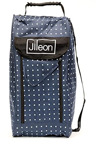 Wellington Boot Bag - Keep Hallway or Car Boot Tidy with Large Jileon Welly Bag (Navy Spot)