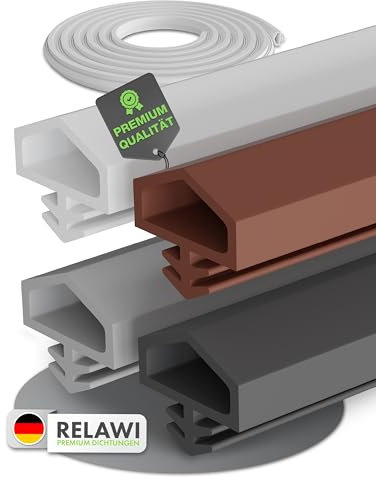 Premium TPE Türdichtung für Zimmertüren gegen Zugluft aus 2 Komponenten (50m, Schwarz)