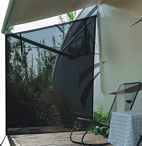 Dulepax S23 Modern Schwarz Mesh Wohnmobil-Seitenschutz 7x9