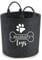 Daytripper Personalised Toy Box For Dogs Paw Print Custom Name Dog Bone Storage Basket Pet Toybox Chest Trug Gift For Dog Owners Puppies Toys Pets Multi Purpose Puppy Accessories (MEDIUM, CHARCOAL)