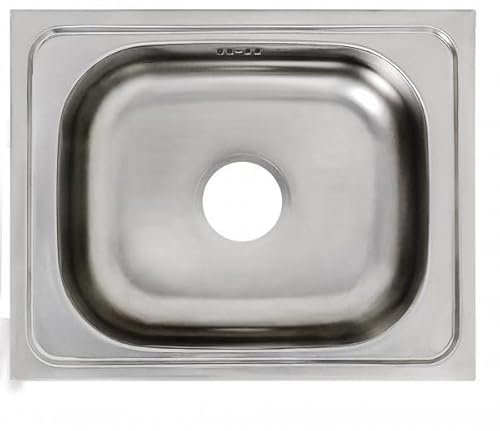 Design Edelstahl Einbauspüle 40x50 cm 1 Becken Waschbecken inklusive Siphon Set