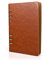 SIMDAO A5 Leder-Notizbuch, Nachfüllbar, Recyceltes Tagebuch 6 Löcher, Ringe, lose Tasche, Leder, nachfüllbar, Hardcover, Tagebuch, Notizbuch für Reisen Studieren, Business, Schreiben(Braun Rot)