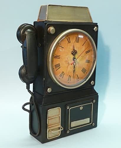 WIM Retro Vintage Schlüsselkasten Schlüsselschrank Design Telefon mit Uhr