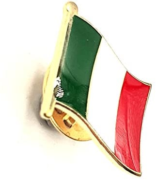 Anstecknadel mit italienischer Flagge, Metall, Emaille, Metall