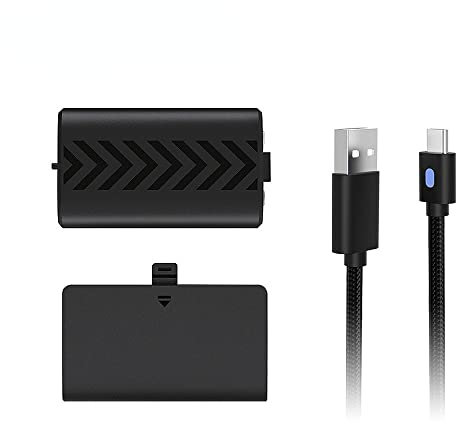 Finera2022 Rechargeable Battery Pack for Xbox X/S, Controller Battery Pack Play and Charge Kit with 3m Type-C Fast Charging and LED Indicator